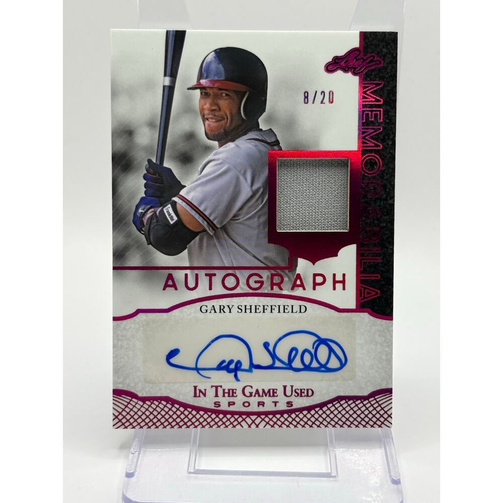 2024 Leaf In The Game Used Gary Sheffield Relic Patch Auto 8/20 SP Braves